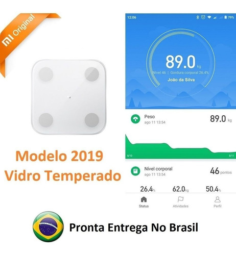 Balança Xiaomi Bioimpedância Mi Body Composition Scale 2 Top