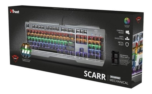 Imagen 5 de 5 de Trust Teclado Gaming Scarr Mechanical Gxt877 Ñ Español