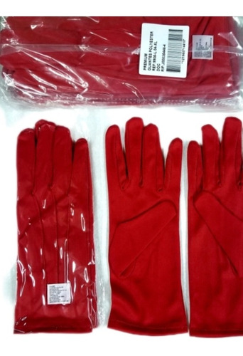 Guantes De Nylon,desfile,militar, Negros Y Rojos 12par X 18$