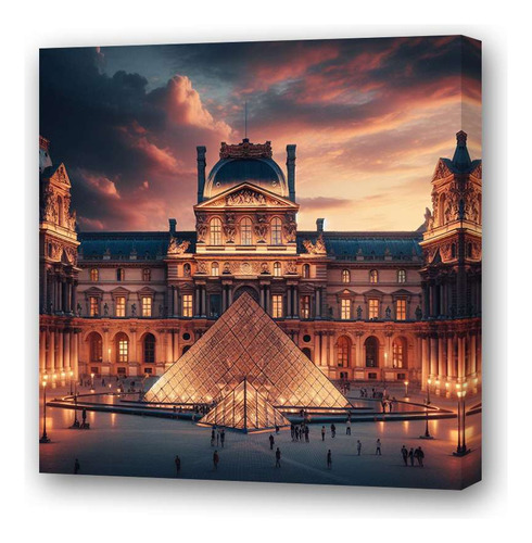 Cuadro 60x60cm Museo Del Louvre Arte Monumental Paris M1