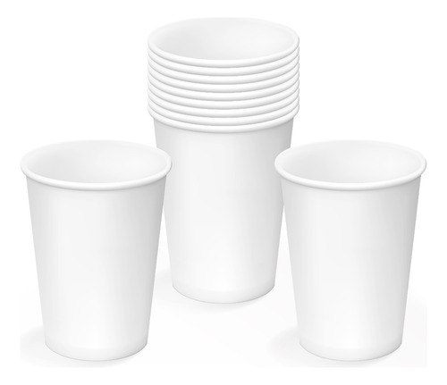 Vaso De Papel Blanco 500 Pzs, 8 Oz Bebida Fría Y Caliente