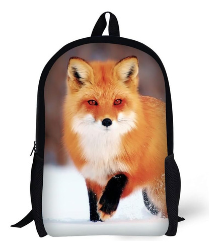 Mochila, Patrón De Zorro 3d Animal Para Niños De 6 A 15 Años