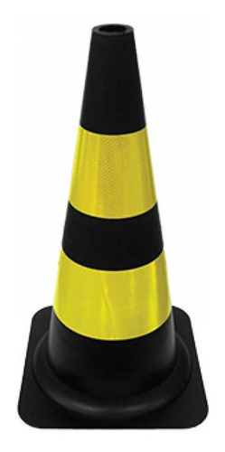 Cone De Sinalização Preto 75cm