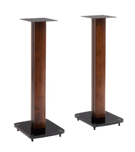 Transdeco Fixed Height Glass And Steel Speaker Stands