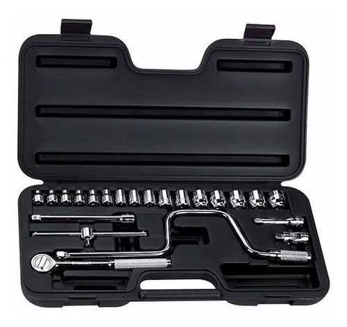 Imagen 2 de 7 de Juego De Dados 23 Pzas Con Ratchet 3/8 Mm Stanley