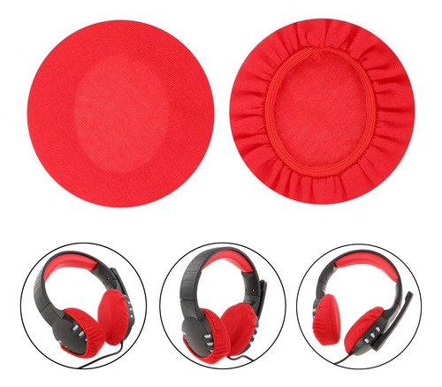 5 Fundas Para Auriculares Funda Antipolvo Suave 8cm Rojo