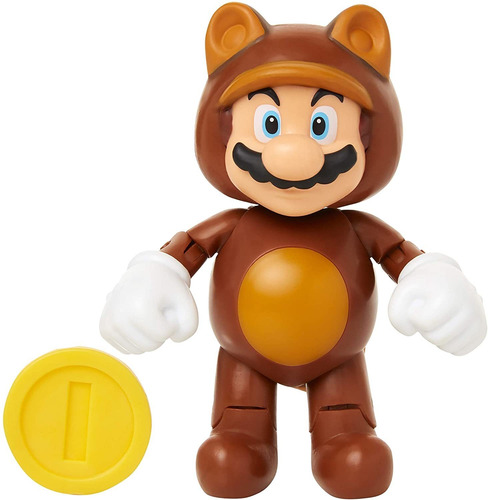 Mundo De Nintendo Mario Tanuki Con La Moneda Acción