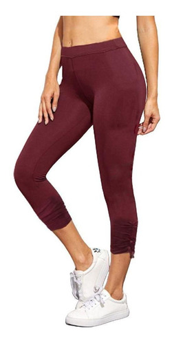 Leggings Para Hacer Ejercicio Y Yoga - Color Vinotinto