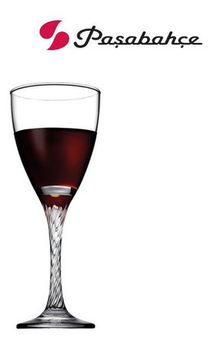 Imagen 4 de 4 de Set X 6 Copa Vino Agua Vaso Vidrio Twist 205 Ml Pasabahce