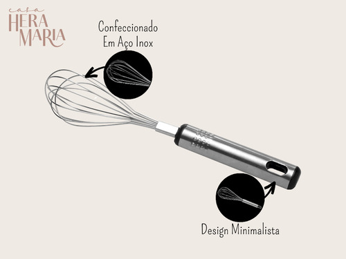 Batedor De Ovos Clara Omelete Massas Fouet Em Aço Inox