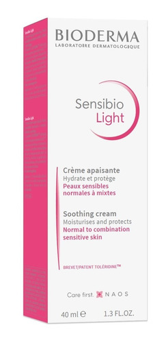 Bioderma Sensibio Light Crema 40ml Piel Sensible 