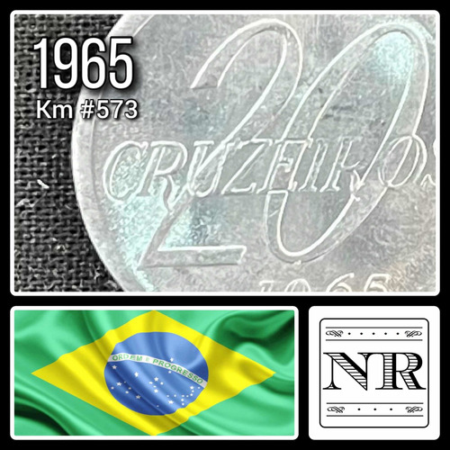 Brasil  - 20 Cruzeiros - Año 1965 - Km #573 - Mapa
