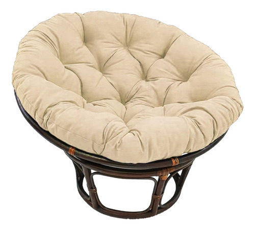 2 Cojín De Asiento Acolchado Redondo De 50 Cm, Cojín Caqui