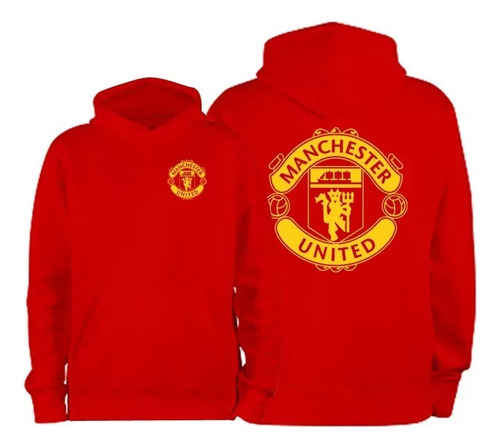 Canguro Manchester United Estampado Frente Y Dorso Infantil