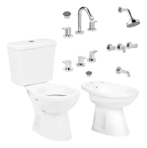 Juego De Baño Completo Griferia Inodoro Vanitory C26 Eg