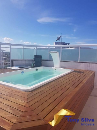 Imagem 1 de 15 de Linda Cobertura 04 Quartos Com Piscina No Braga Em Cabo Frio - 989