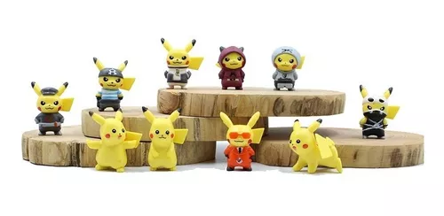 Set 10 Figuras Pikachu Pokemon Go Ash Colección