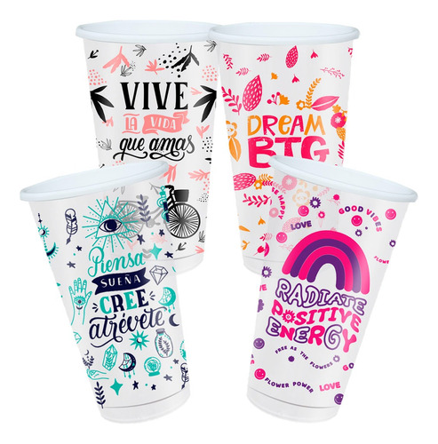 4 Vaso Xl Rígido Reutilizable Gigante Fiesta Fernet Cerveza