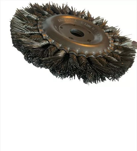 Cepillo Circular Trenzado Fpl Eje22/16 -alambre Templado 0,8 Color Gris