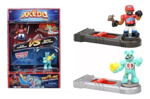  Muñecos Akedo Ultimate Robot Pelea 2 Figuras  2 Controles