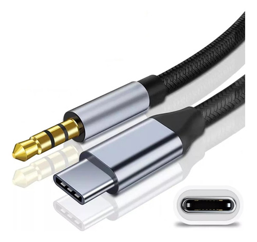 Cable Auxiliar Usb Tipo C A Conector De 3,5 Mm 1.5m