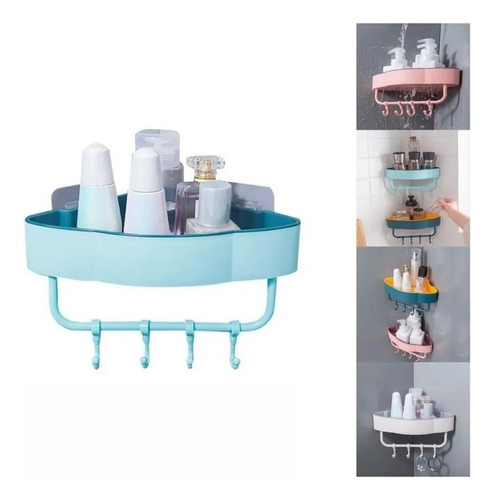 Organizador Ducha Baño Cocina Esquinero Plástico Adhesivo