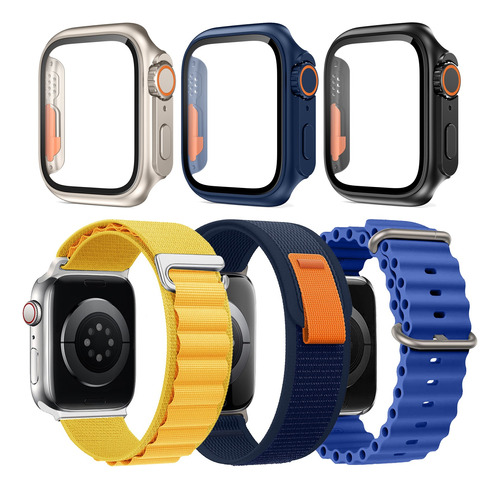 Correa, Cristal Y Funda Para Apple Watch 8 7 Se 6 5 To Ultra