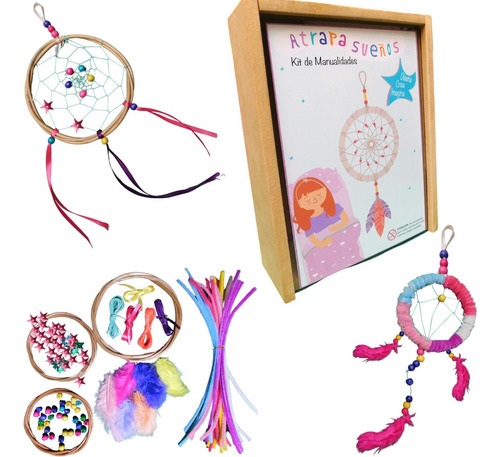 Imagen 9 de 10 de Kit Artesania Atrapasueños Juego Didactico Manualidades Niño
