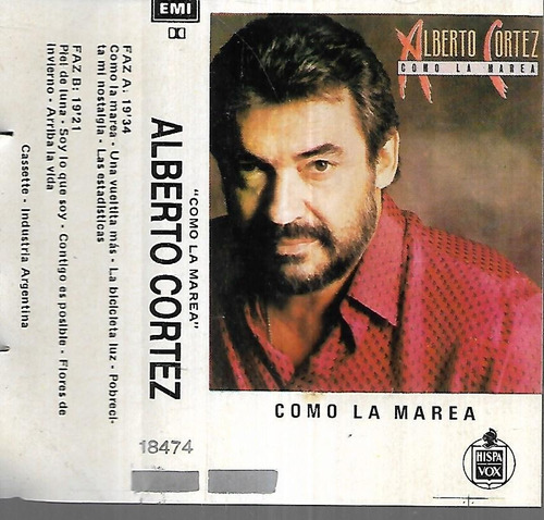 Alberto Cortez Album Como La Marea Sello Emi Odeon Cassette
