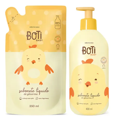 Combo Boti Baby: Sabonete Líquido De Glicerina 750ml + Refil