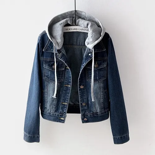 Chaqueta vaquera hot sale con capucha mujer