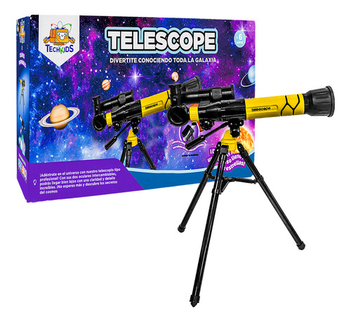 Telescopio De Juguete Simil Astronomico Con Tripode Color Am
