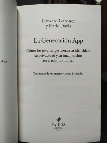 La Generación App - Biblioteca Howard Gardner (Usado)