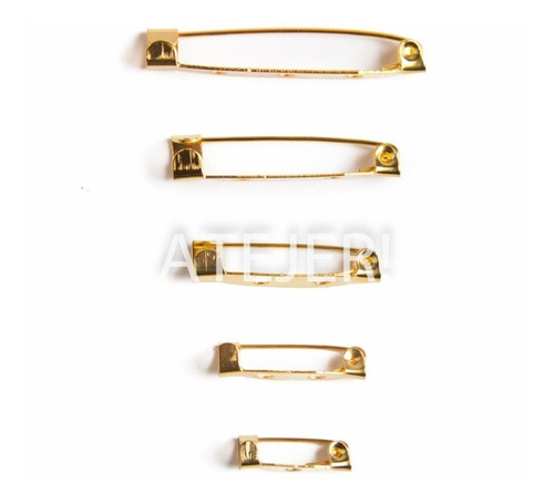 Imagen 2 de 7 de Base Gancho Para Prendedor De Metal 15mm X 100 Unidades