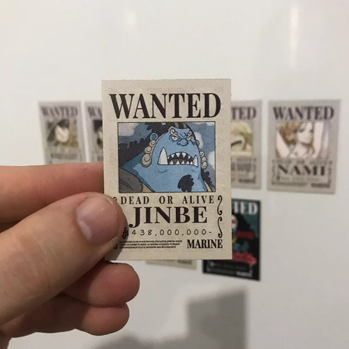 Combo One Piece Bandera + 10 Wanted + 10 Imanes - Animeras