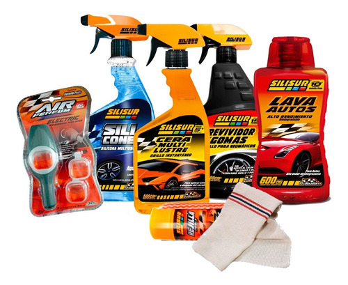 Imagen 1 de 8 de Kit Lavado Auto 6 Productos