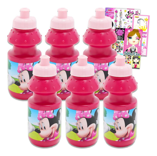 Botellas De Agua Reutilizables De Minnie Mouse De 11 Oz Para
