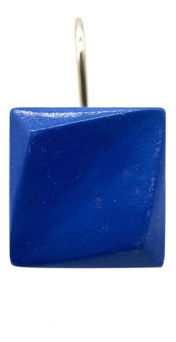 Ganchos Cortina Baño Resina Azul Combo X12u Haussman