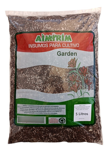 Turfa E Perlita - Substrato Para Cultivo Indoor 5 Litros