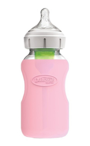 Funda De Protección Mamadera Vidrio 270ml Dr. Brown's Rosa