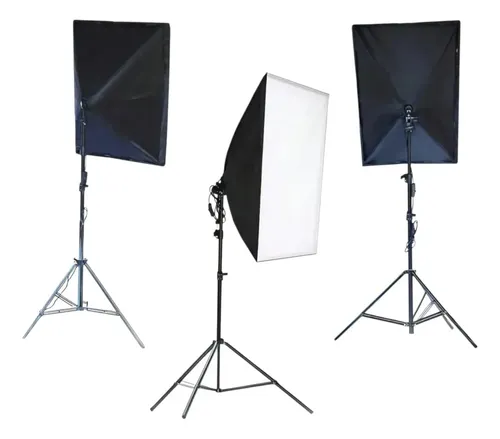 Kit Luz Continua Softbox 50 X 70 + Tripe 2m Fotografia