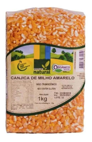 Canjica De Milho Amarelo Orgânico Coopernatural 1kg