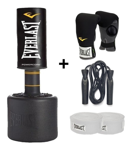 Costal Piso Box Y Mma Powercore Everlast + Accesorios