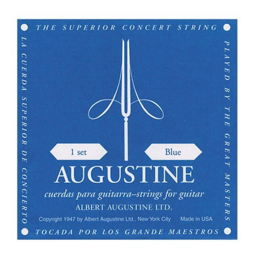 Augustine Classic Azul Cuerda Para Guitarra Clasica  2 pack