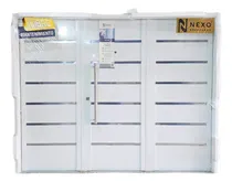Comprar Porton Garage Doble Chapa Nexo Blanco Apliques Acero 240x200