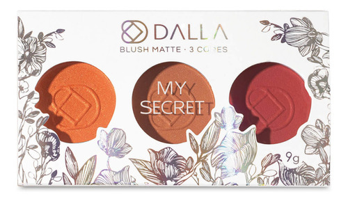 Trio De Blush Matte My Secret - Dalla Cor do blush Blushes