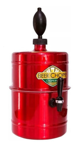 Chopeira A Gelo Cooler Portátil 5l Cervejeira Gela Rápido Cor Vermelha Vermelha