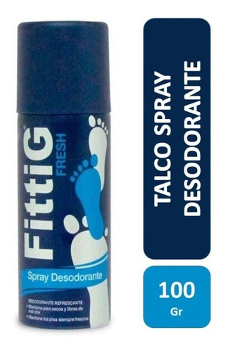 Talco Desodorante Refrescante Para Pies Fittig 100 Gr Spray