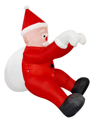 Papá Noel Inflable Grande Para Colgar De Navidad De 6,56