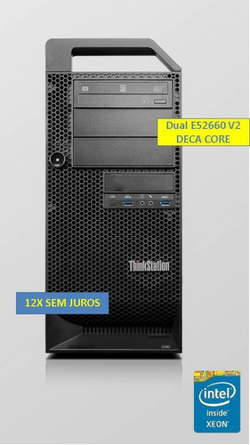 Imagem 1 de 5 de Servidor Lenovo  Dual  E5 2660 V2 Decacore - 128gb Ssd480gb